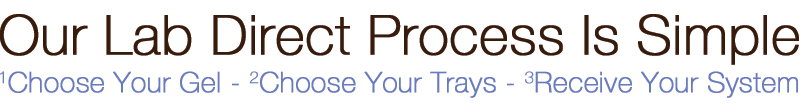Buying Lab Direct is Simple - 1. Choose your Gel 2. Choose your Trays 3. Receive your System